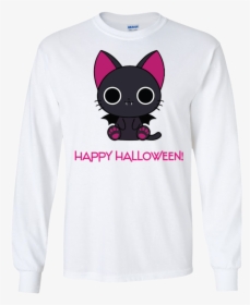 Anime Cat Halloween Ls T Shirt Sport Grey S "  Class="lazyload", HD Png Download, Free Download