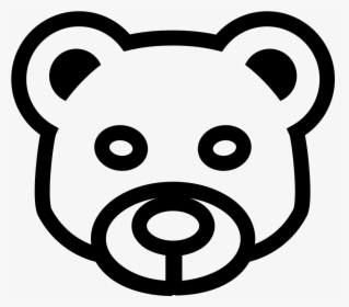 Bear Head Frontal Outline Comments - Cartoon Bear Face Outline, HD Png Download, Free Download