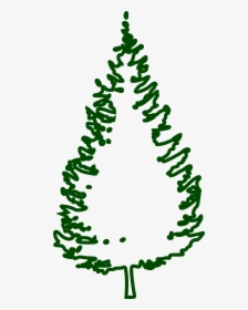 Fir Vector Graphics,free - Outline Of Forest Tree, HD Png Download, Free Download