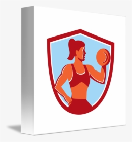 Free Dumbbell Clipart Female Fitness - Circle, HD Png Download, Free Download