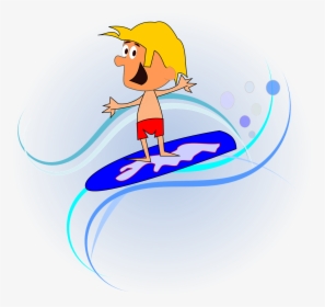 Blue,sports Equipment,electric Blue - Cartoon Characters Surfing Png, Transparent Png, Free Download