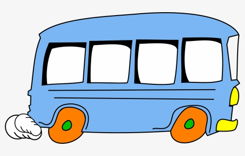 Bus Cartoon Speeding Green Bus Clipart- - Green Bus Clipart, HD Png Download, Free Download