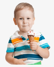 Ice Cream Eating Boy, HD Png Download, Free Download