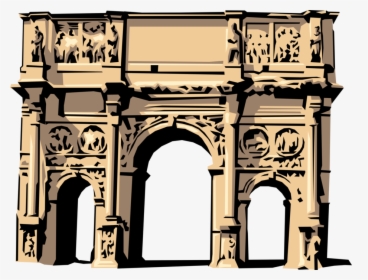Vector Illustration Of Roman Arch Of Constantine, Rome, - Groups Involved In The Pax Romana, HD Png Download, Free Download