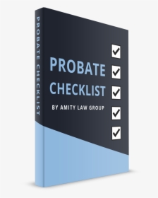 Probate Checklist 3d Cover - Book Cover, HD Png Download, Free Download