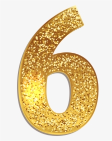 Six Gold Shining Png - Number 6 Gold Png, Transparent Png, Free Download