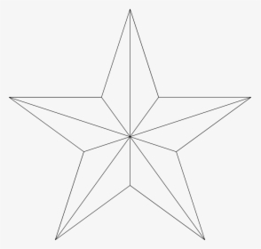 Pentagram, Star, Symmetry - Nautical Star Line Drawing, HD Png Download, Free Download