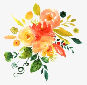 Transparent Painted Flowers Png - Watercolor Yellow Flower Png, Png Download, Free Download