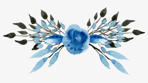 Watercolor Flowers Watercolor Painting Blue Clip Art - Blue Watercolor Flower Png, Transparent Png, Free Download