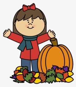 Autumn Girl Clip Art - Preschool Fall Clip Art, HD Png Download, Free Download