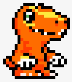 Transparent Agumon Png - Pixel Art Digimon Agumon, Png Download, Free Download