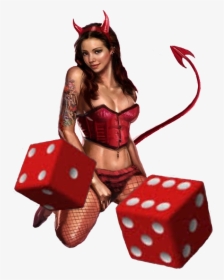 Dice-red Devil Pinup Girl - Sexy Devils Girls, HD Png Download, Free Download