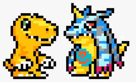 Agumon Gabumon Perler Figures Digimon Pixel Art Pixel Art,, 51% OFF