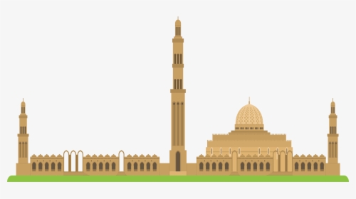 Building Ahmed Sultan Oman Mosque Islamic Church Clipart - Oman Mosque Png, Transparent Png, Free Download