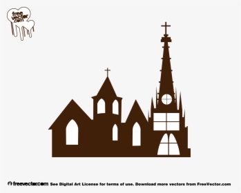 Church Architecture Steeple Building - Church Vector Design, HD Png Download, Free Download