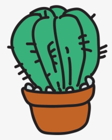 Cactus In Pot Icon - Cactus, HD Png Download, Free Download