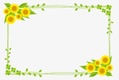 Transparent Sunflower Frame Png - Sun Flower Design Border, Png Download, Free Download