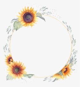Watercolor Hand Painted Sunflower Transparent - Transparent Background Sunflower Watercolor, HD Png Download, Free Download