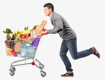 Grocery Shopping Cart Png - Supermarket Shopping Trolley Png, Transparent Png, Free Download