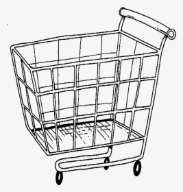Cart Drawing At Getdrawings - Shopping Cart Coloring, HD Png Download, Free Download