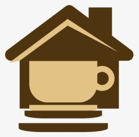 House Icon With A Coffee Cup Clipart , Png Download - Coffee House Icon Png, Transparent Png, Free Download
