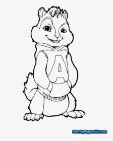 Alvin And The Chipmunks Coloring Pages - Alvin And Chipmunks Draw Color, HD Png Download, Free Download