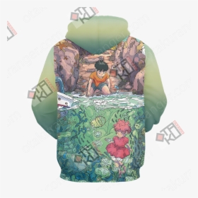 Ponyo And Sosuke 3d Hoodie - Ponyo On The Cliff, HD Png Download, Free Download
