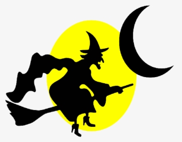Witchcraft Silhouette Clip Art - Bruxa Halloween Png, Transparent Png, Free Download