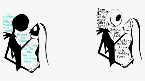 Movies, Personal Use, Jack And Sally I Can Conquer - Nightmare Before Christmas Jack And Sally Quotes, HD Png Download, Free Download