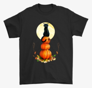 Halloween Full Moon Pumpkin Cat Shirts - Space T Shirt, HD Png Download, Free Download