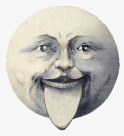 Vintage Moon Face, HD Png Download, Free Download