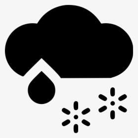 Cloud Rain Snow Wintry Mix - Snow Rain Clipart, HD Png Download, Free Download