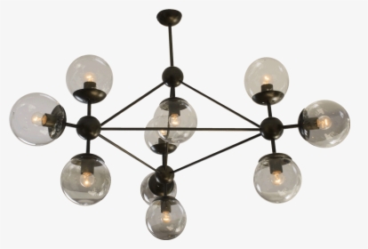 Ch-37 - Glass Bowl Chandelier, HD Png Download, Free Download