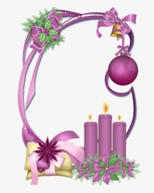Transparent Purple Christmas Clipart - Christmas Border And Frames, HD Png Download, Free Download