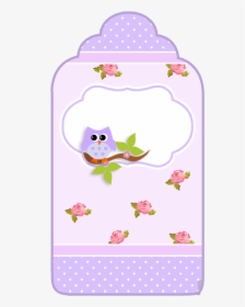 Lilac Owls In Shabby Chic Free Printable Bookmarks - Moldura Coruja Png, Transparent Png, Free Download
