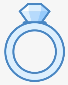 Diamentowy Pierścionek Icon - Engagement Ring Icon Blue, HD Png Download, Free Download