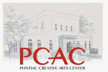 A Black And White Image Of The Pontiac Creative Arts - Poster, HD Png Download, Free Download