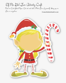 Make Me An Elf Boy Christmas Craft - Christmas Characters Face Add, HD Png Download, Free Download