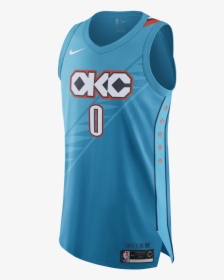 Oklahoma City Thunder City Edition Nike Authentic Westbrook - Okc Jersey City Edition, HD Png Download, Free Download