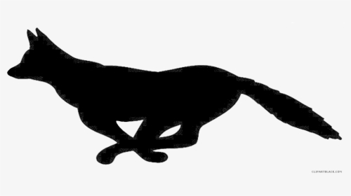 Running Fox Clipart - Fox Silhouette Running, HD Png Download, Free Download