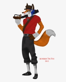 Medic Drawing Scout - Tf2 Fox Scout, HD Png Download, Free Download