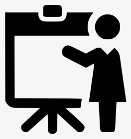 User Presentation Woman Whiteboard - White Presentation Icon Png, Transparent Png, Free Download