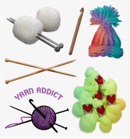 Crochet, Knit, Wool, Knitting, Hobby, Color, Fluffy - Free Women Knitting Clip Art, HD Png Download, Free Download