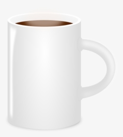 Vector Image Of White Mug Full Of Coffee - Taza Vector Png, Transparent Png, Free Download