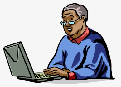 Vector Illustration Of Businessman Accesses Internet - Cartoon, HD Png Download, Free Download