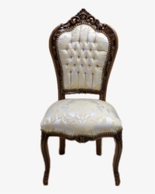 Dining Chair Brown Frame, Biege Royal Flowers - Royal Dining Chair, HD Png Download, Free Download