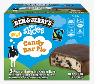 Ben & Jerry"s Candy Bar Pie Pint Slice - Ben And Jerry's Pint Slices, HD Png Download, Free Download