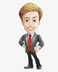 Male Cartoon Character, Elegant Blond Man Vector - Vector Graphics, HD Png Download, Free Download