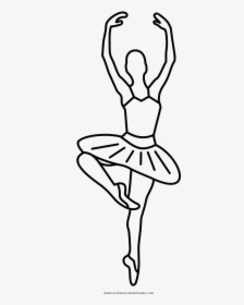 Ballerina Coloring Page - Ballet Shoes Line Drawing Png, Transparent Png, Free Download