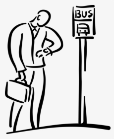 Transparent Bus Stop Png - Waiting At The Bus Stop, Png Download, Free Download